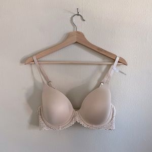Aerie Real Sunnie Full Coverage Pale Beige Bra NEW 38C